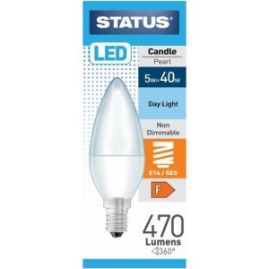 STATUS LED CANDLE 5.5W=470L=40W SES OPAL DL