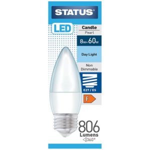 STATUS LED CANDLE ES 8W=806L=60W OP DL