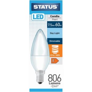 STATUS LED CANDLE 8W=806LM.=60W SES DIM OP DL