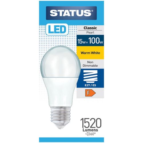 STATUS LED GLS A70 13W=1520L=100W ES OPAL WW