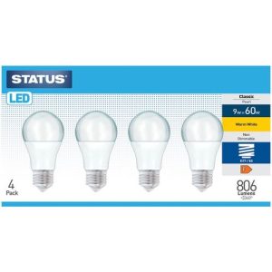 STATUS (PK.4) LED GLS 9W=60W=806L ES OPAL WW