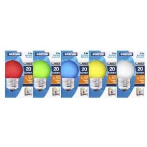 STATUS LED GOLFBALL 5 MIXED COLOURS ES 0.5W