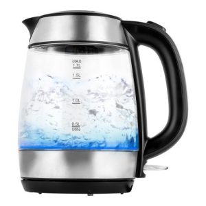 STATUS PORTLAND 1.7L 2.2W GLASS STAINLESS STEEL KETTLE