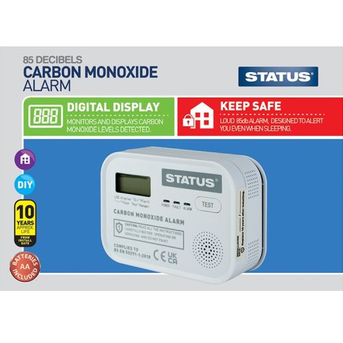STATUS CARBON MONOXIDE DIGITAL CO ALARM (4)