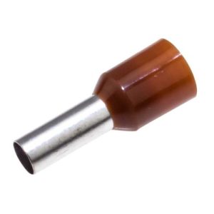 SWA BROWN BOOTLACE FERRULES TO FIT 10MM2 CABLE (100)