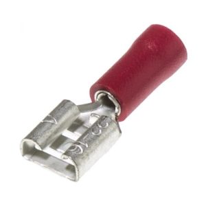 SWA 6.3MM RED FEMALE INSULATED TERMINALS