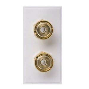 TWIN L/SPEAKER (4MM) 1MODULE WHITE