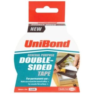 UNIBOND 38MM X 5MTR DOUBLE SIDED TAPE