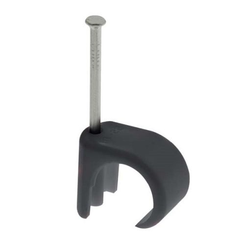 UNICRIMP 10-14MM BLACK ROUND CLIPS BLACK (100)