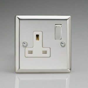 VARILIGHT 1G 13A SOCKET CHROME