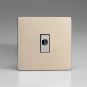 VARILIGHT 16A FLEX OUTLET SATIN CHROME SCREWLESS