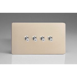 VARILIGHT 4G 2W SATIN CHROME SCREWLESS TOGGLE