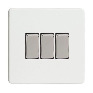 VARILIGHT 3G 2W WHITE FACE PLATE SCREWLESS