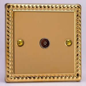 VARILIGHT 1G COAX SOCKET GEO BRASS