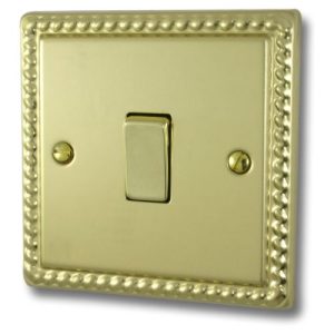 VARILIGHT 1G DATA PLATE GEORGIAN BRASS