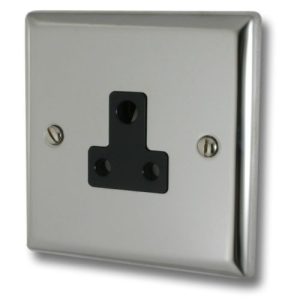 VARILIGHT B/CHROME 5A SOCKET BL INS