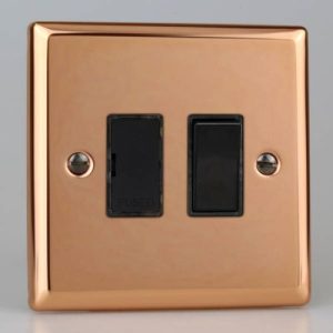 VARILIGHT POLISHED COPPER SWITCHED FUSED SPUR BLACK INSERTS