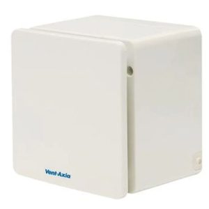 VENT-AXIA SELV FAN WITH AIRFLOW SHUTTER. MAINS TRANSFORMER WITH 12V SELV OUTPUT WITH PRESETTABLE OVERRUN TIMER (5-30 MINUTES).