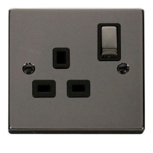 CLICK DECO VICTORIAN BLACK NICKEL 10A 1-GANG 3 POLE INGOT SW