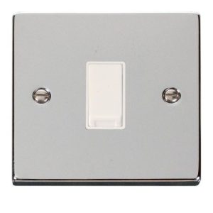 CLICK DECO VICTORIAN POLISHED CHROME VPCHROME 10A 1-GANG 2 WAY SWITCH WH