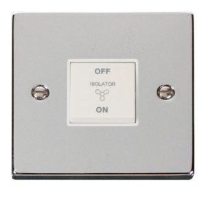 CLICK DECO VICTORIAN POLISHED CHROME 10A FAN ISOLATION SWITCH