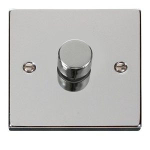 CLICK DECO VICTORIAN POLISHED CHROME VPCHROME 1-GANG 2 WAY 400W DIMMER SWITCH
