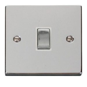 CLICK DECO VICTORIAN POLISHED CHROME INGOT 20A 1G DP SWITCH WITHOUT FLEX OUTLET