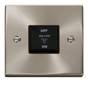 CLICK DECO VICTORIAN SATIN CHROME 10A FAN ISOLATION SWITCH