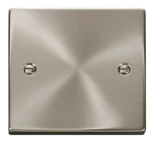 CLICK DECO VICTORIAN SATIN CHROME VP 1-GANG BLANK PLATE