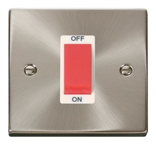 CLICK DECO VICTORIAN SATIN CHROME VP 1-GANG 45A DP SWITCH