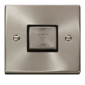 CLICK DECO VICTORIAN SATIN CHROME 10A 1-GANG 3 POLE INGOT SW