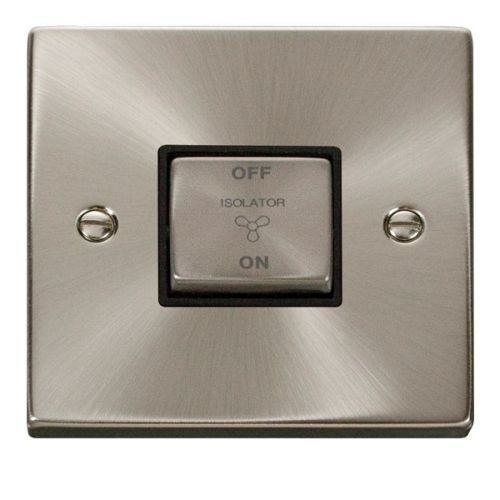 CLICK DECO VICTORIAN SATIN CHROME 10A 1-GANG 3 POLE INGOT SW