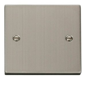 CLICK DECO VICTORIAN STAINLESS STEEL 1-GANG BLANK PLATE
