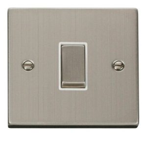 CLICK DECO VICTORIAN STAINLESS STEEL INGOT 10A 1-GANG 2 WAY SWITCH