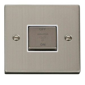 CLICK DECO VICTORIAN STAINLESS STEEL 10A 1-GANG 3 POLE INGOT SW