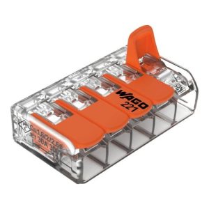 WAGO 5-PORT 41A (6MM) LEVER CONNECTOR (15)