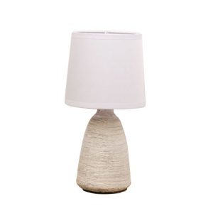 WIDDOP GREY BARK IMPRESSION TABLE LAMP WITH WHITE