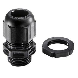WISKA BLACK 25MM GLAND+LOCKNUT (EACH)