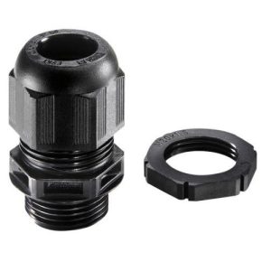 WISKA BLACK 40MM COMPRESSION GLAND+LOCKNUT (EACH)