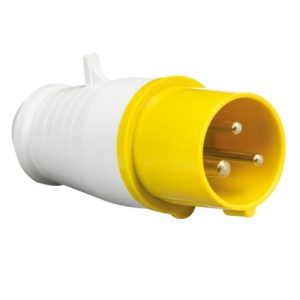 16A 110V 2P+E YELLOW PLUG