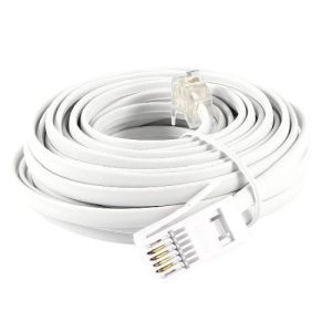 PHONE LINE CORD 6M WHITE