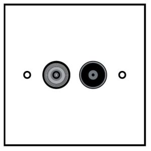 SATELLITE & COAX FLUSH PLATE
