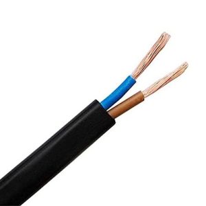 2 CORE OVAL .50MM MAINS FLEX 5M BLACK
