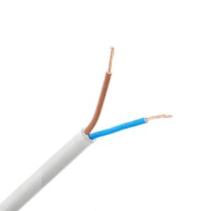 2 CORE ROUND 0.75MM MAINS FLEX 5M WHITE