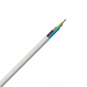 3 CORE ROUND 1.0MM WHITE MAINS FLEX 5M