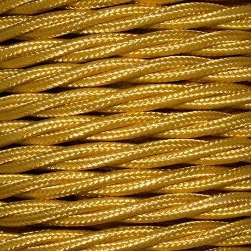 3 CORE 0.75MM 3 METRE BRONZE TWISTED BRAIDED CABLE