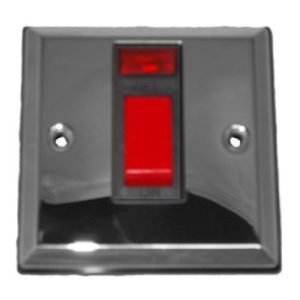 POLISHED CHROME 45A DP SWITCH + NEON (BLACK INS)