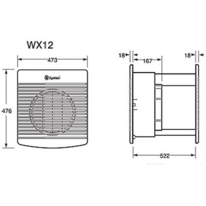 XPELAIR 12" WIND/WALL FAN (90012AW)