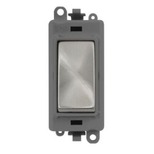 CLICK GRIDPRO MODULES 20AX 2 WAY SWITCH GREY SATIN CHROME