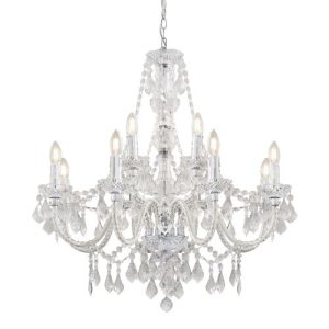 ENDON 12-LT CLEAR ACRYLIC CHANDELLIER